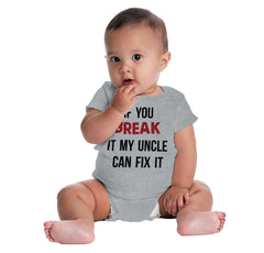 Uncle Can Fix It Romper Bodysuit-Direct To Garment Print-Brisco Baby
