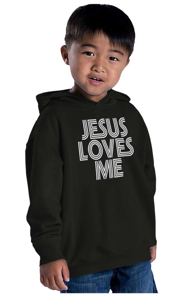 Christ Loves Me Toddler Pullover Hoodie-Direct To Garment Print-Brisco Baby