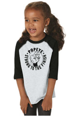 Popeye To The Finish Toddler Baseball-Direct To Garment Print-Brisco Baby