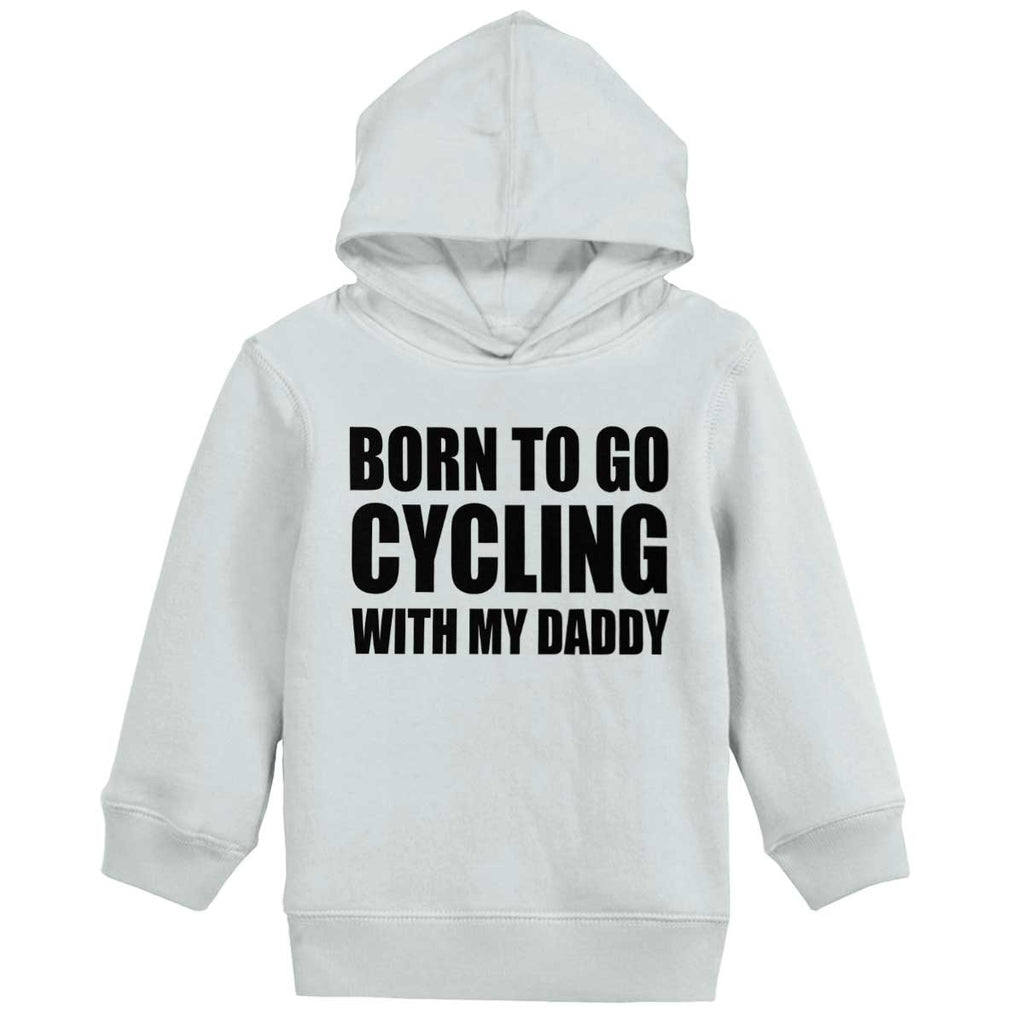 Cycling With Daddy Toddler Pullover Hoodie-Direct To Garment Print-Brisco Baby
