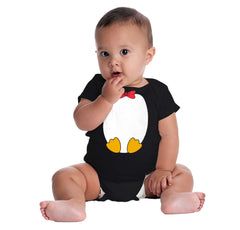 Baby Penguin Tuxedo Romper Bodysuit-Direct To Garment Print-Brisco Baby