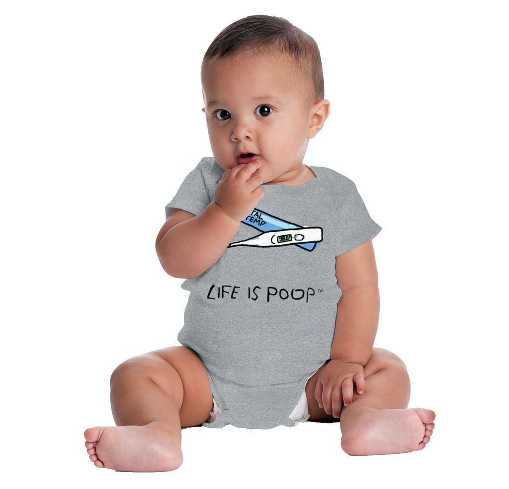 Rectal Thermometer Romper Bodysuit-Direct To Garment Print-Brisco Baby