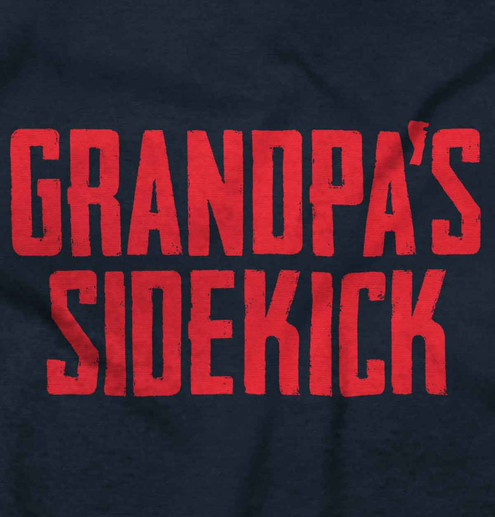 Grandpa's Sidekick Toddler Ruffled Trim T-Shirt-Direct To Garment Print-Brisco Baby