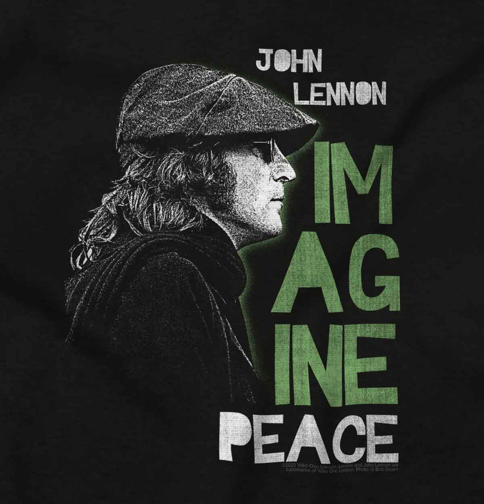 Imagine Peace Infant Baby Bib-Direct To Garment Print-Brisco Baby