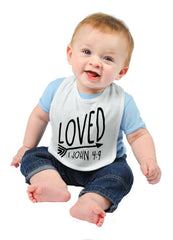 Loved Infant Baby Bib-Direct To Garment Print-Brisco Baby