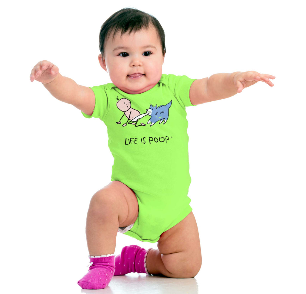 Dog Pull Romper Bodysuit-Direct To Garment Print-Brisco Baby