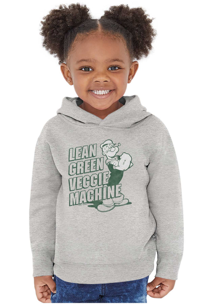 Lean Green Veggie Machine Toddler Pullover Hoodie-Direct To Garment Print-Brisco Baby