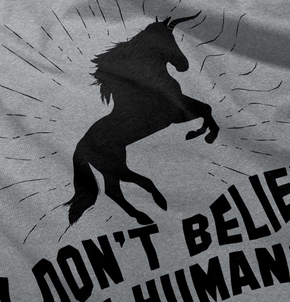 Don't Believe In Humans Romper Bodysuit-Direct To Garment Print-Brisco Baby