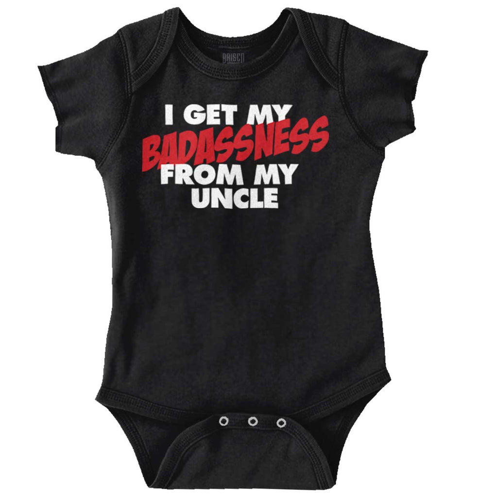 Badass Uncle Romper Bodysuit-Direct To Garment Print-Brisco Baby