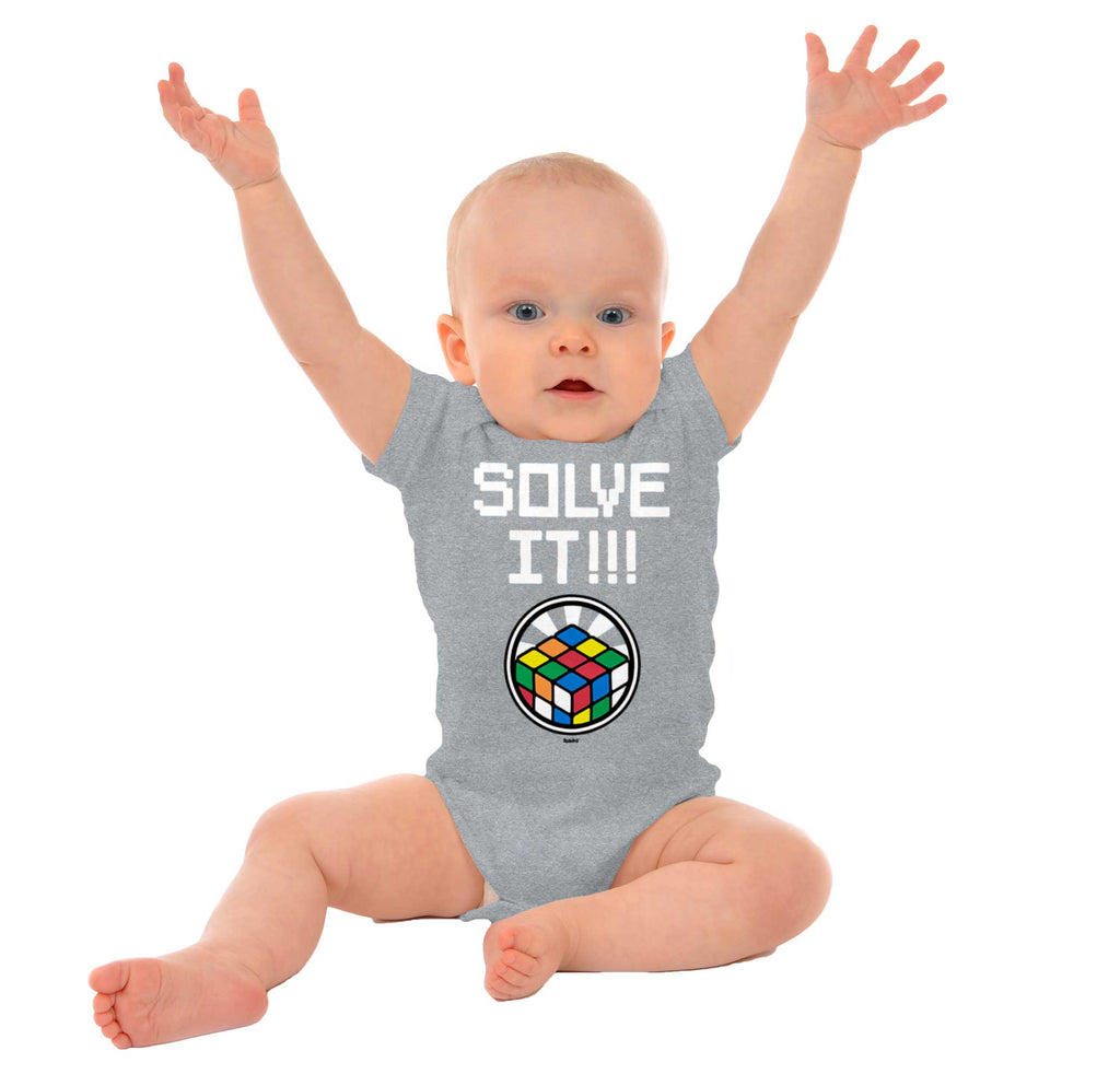 Solve It Romper Bodysuit-Direct To Garment Print-Brisco Baby