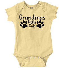 Granmda's Little Cub Romper Bodysuit-Direct To Garment Print-Brisco Baby