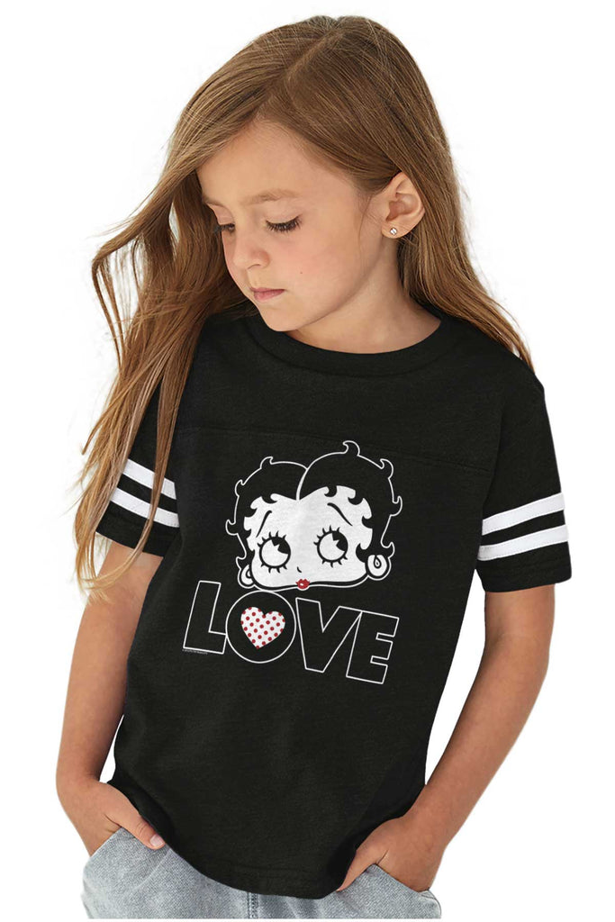 Love Betty Toddler Football Jersey Tee-Direct To Garment Print-Brisco Baby