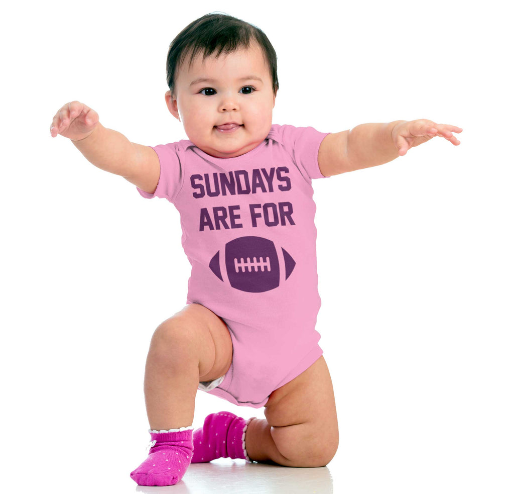 Sundays for Football Romper Bodysuit-Direct To Garment Print-Brisco Baby