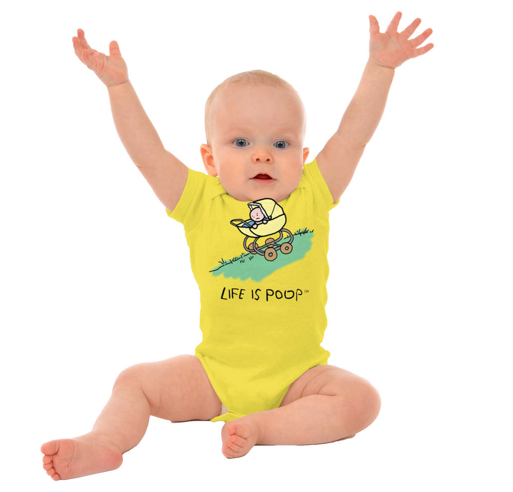 Downhill Stroller Romper-Direct To Garment Print-Brisco Baby