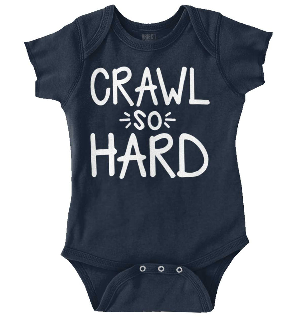 Crawl So Hard Romper Bodysuit-Direct To Garment Print-Brisco Baby