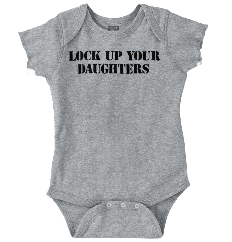 Lock Up Daughters Romper Bodysuit-Direct To Garment Print-Brisco Baby