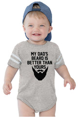 Dad's Beard Football Romper Bodysuit-Direct To Garment Print-Brisco Baby
