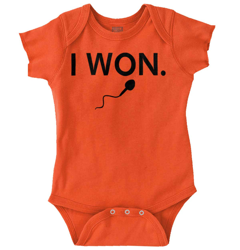 Won The Race Romper Bodysuit-Direct To Garment Print-Brisco Baby