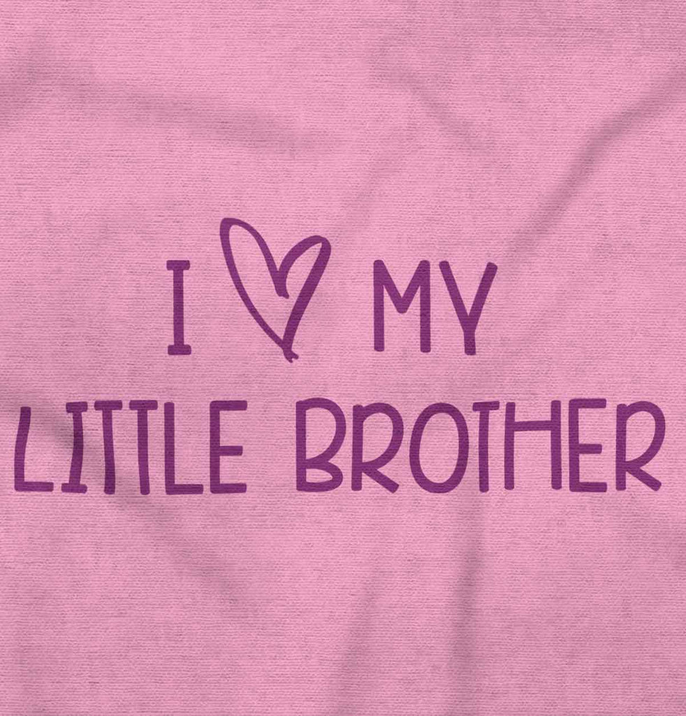I Love My Little Brother Romper Bodysuit-Direct To Garment Print-Brisco Baby