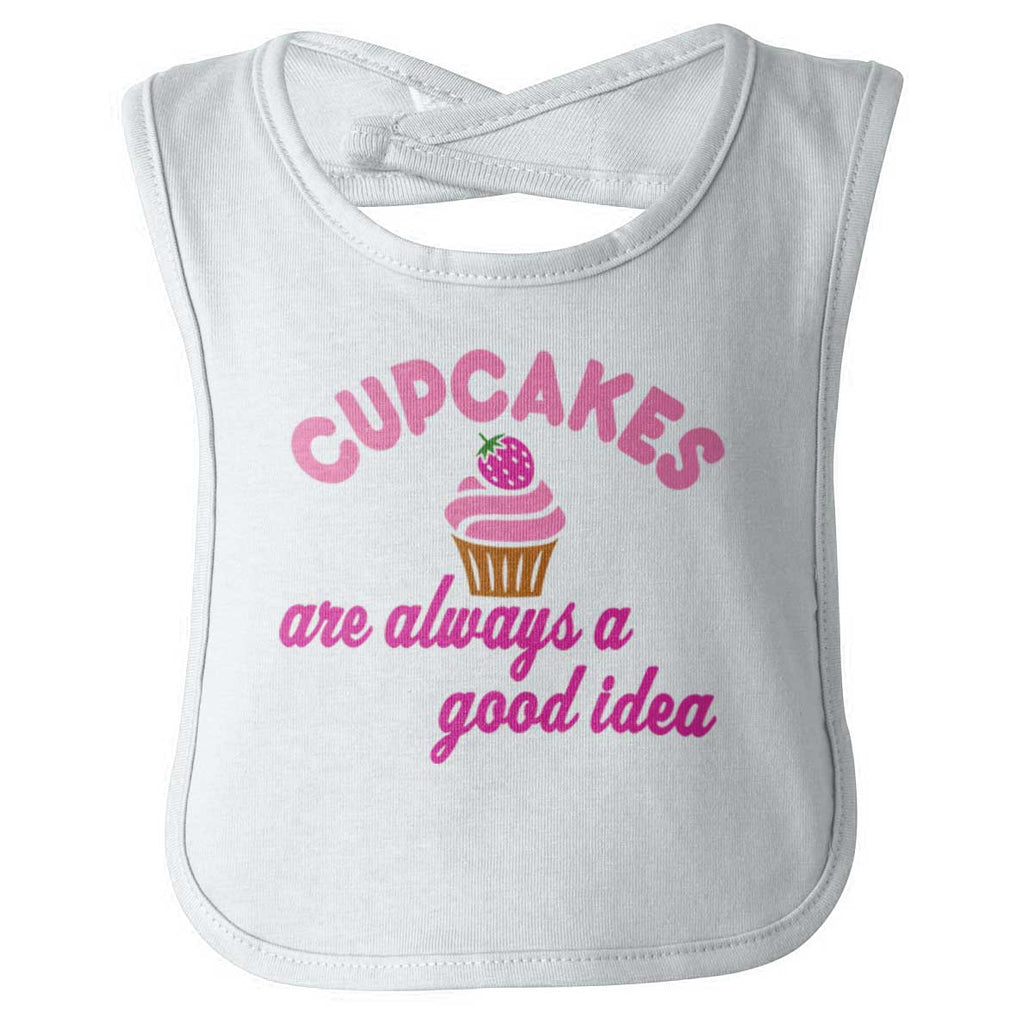 Cupcakes Infant Baby Bib-Direct To Garment Print-Brisco Baby