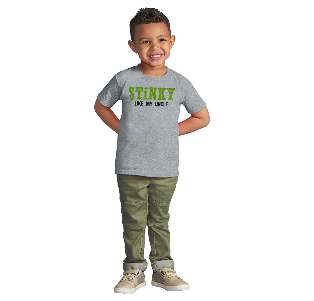 Stinky Like My Uncle Infant Toddler T Shirt-Direct To Garment Print-Brisco Baby