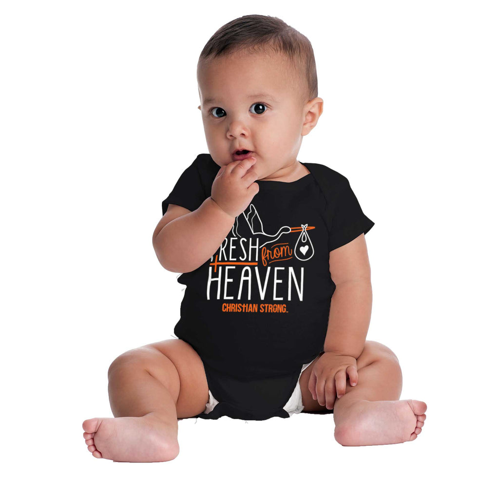 Fresh From Heaven Romper Bodysuit-Direct To Garment Print-Brisco Baby