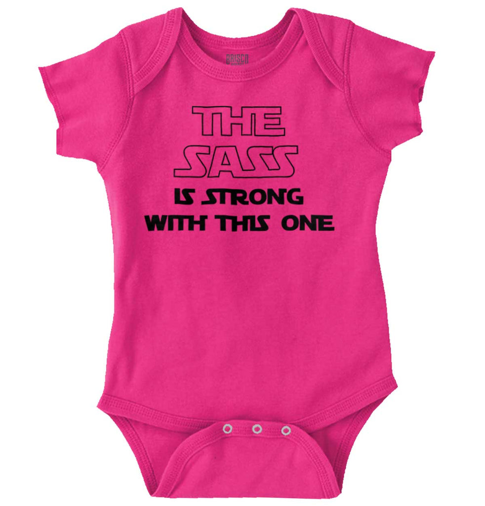 Sass Is Strong Romper Bodysuit-Direct To Garment Print-Brisco Baby