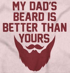 Dad's Beard Baby Ruffled Trim Romper-Direct To Garment Print-Brisco Baby