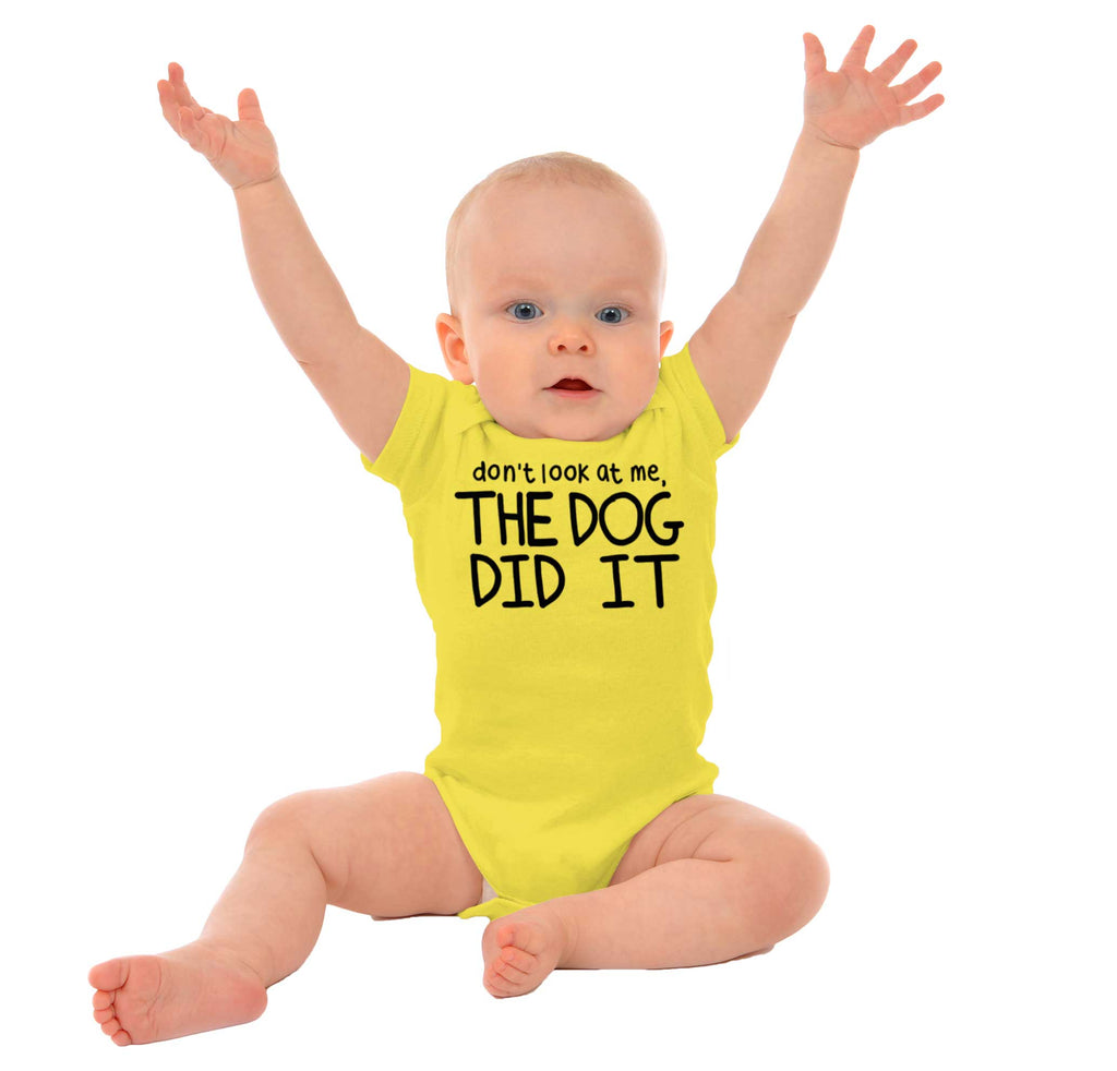 Dog Did It Romper Bodysuit-Direct To Garment Print-Brisco Baby
