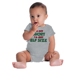 Not Short Elf Size Romper Bodysuit-Direct To Garment Print-Brisco Baby