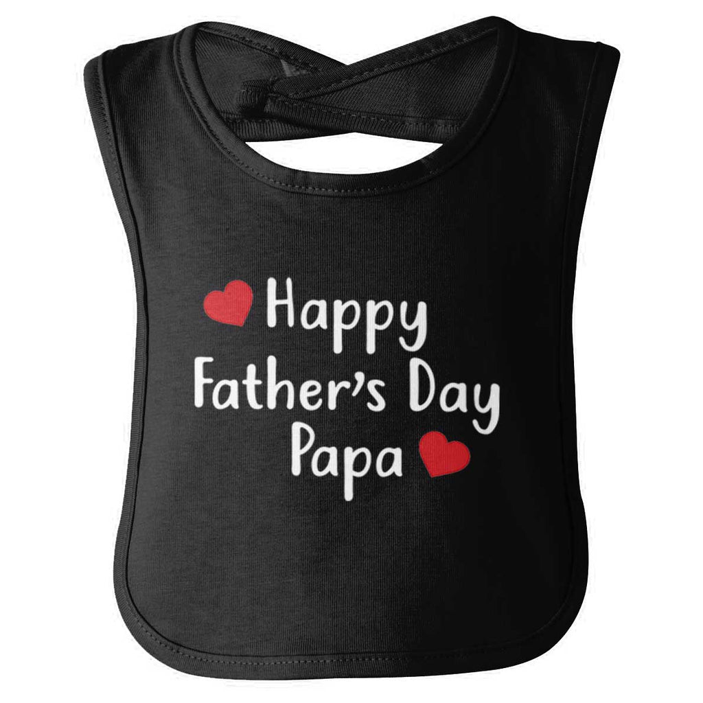 Happy Fathers Day Papa Infant Baby Bib-Direct To Garment Print-Brisco Baby