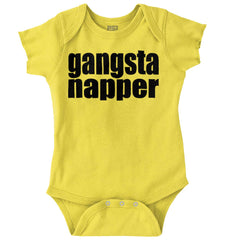 Gangsta Napper Romper Bodysuit-Direct To Garment Print-Brisco Baby