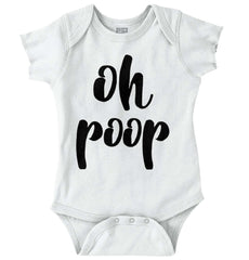 Oh Poop Romper Bodysuit-Direct To Garment Print-Brisco Baby
