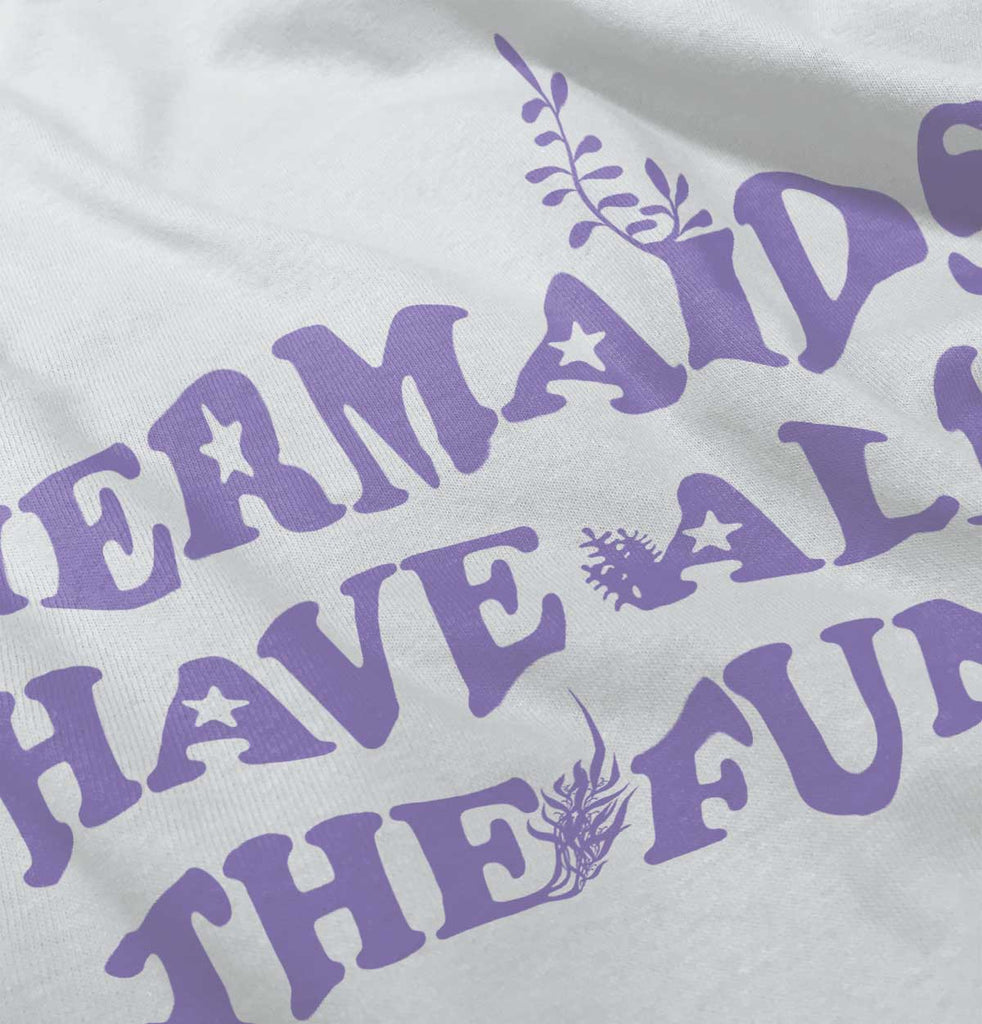 Mermaids Have Fun Infant Baby Bib-Direct To Garment Print-Brisco Baby