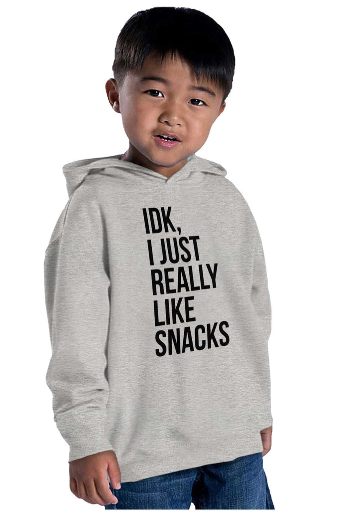 Really Like Snacks Toddler Pullover Hoodie-Direct To Garment Print-Brisco Baby
