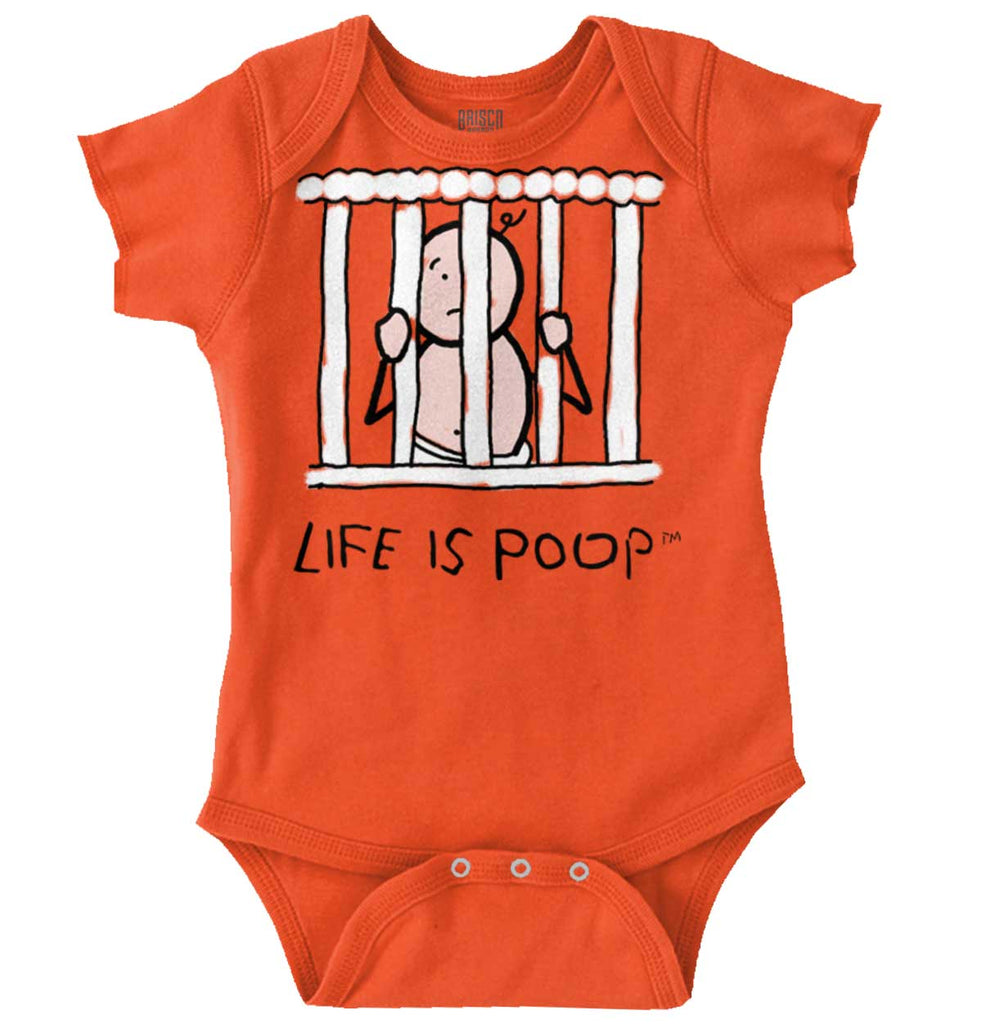 Jail Crib Romper Bodysuit-Direct To Garment Print-Brisco Baby