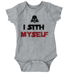 I Sith Myself Romper Bodysuit-Direct To Garment Print-Brisco Baby