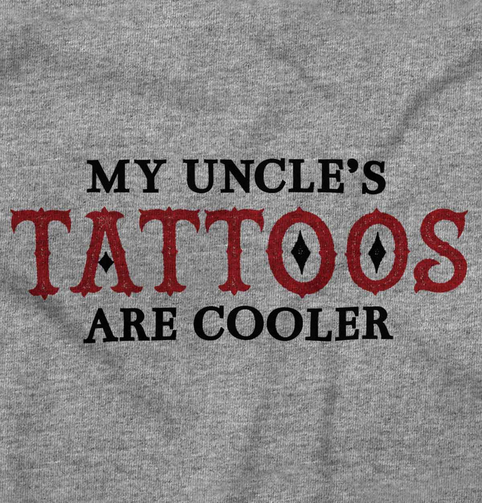 Uncle Tattoos Are Cooler Romper Bodysuit-Direct To Garment Print-Brisco Baby