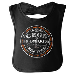 CBGB New York Infant Baby Bib-Direct To Garment Print-Brisco Baby