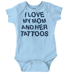 Mom's Tattoos Romper Bodysuit-Direct To Garment Print-Brisco Baby