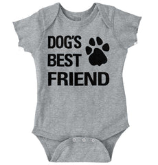 Dog's Best Friend Romper Bodysuit-Direct To Garment Print-Brisco Baby