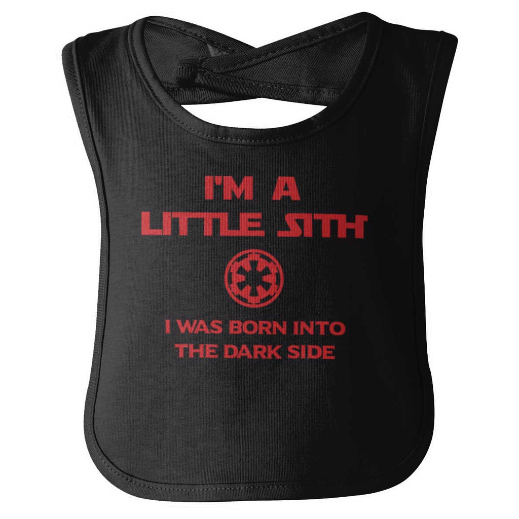 Little Sith Dark Side Infant Baby Bib-Direct To Garment Print-Brisco Baby