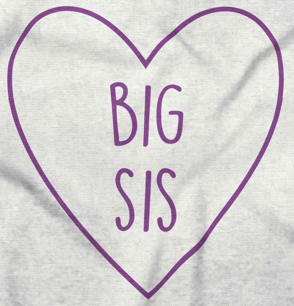 Big Sis Heart Romper Bodysuit-Direct To Garment Print-Brisco Baby