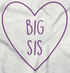 Big Sis Heart Romper Bodysuit-Direct To Garment Print-Brisco Baby