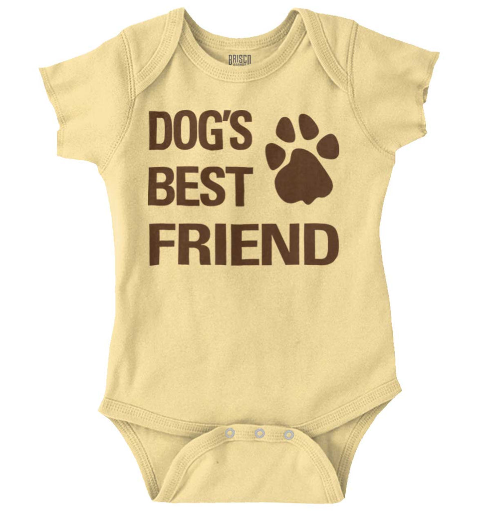Dog's Best Friend Romper Bodysuit-Direct To Garment Print-Brisco Baby