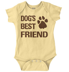 Dog's Best Friend Romper Bodysuit-Direct To Garment Print-Brisco Baby