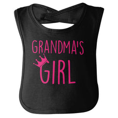 Grandma's Girl Infant Baby Bib-Direct To Garment Print-Brisco Baby