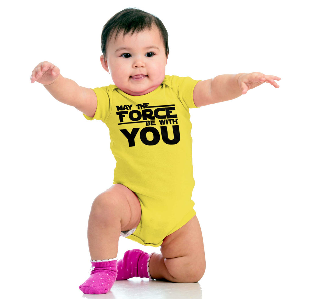 Force Be With You Romper Bodysuit-Direct To Garment Print-Brisco Baby