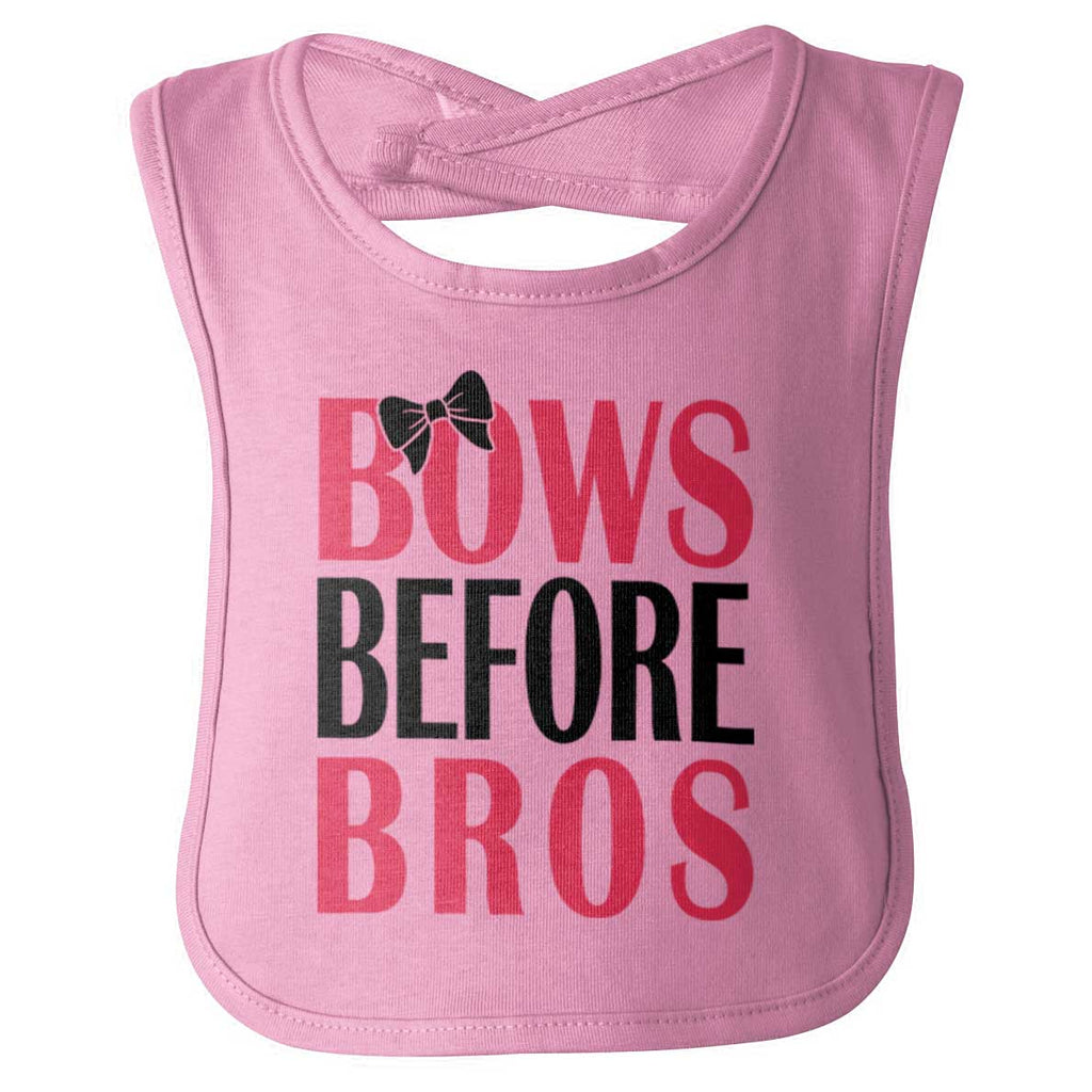 Bows Before Bros Infant Baby Bib-Direct To Garment Print-Brisco Baby