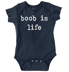 Boob Is Life Romper Bodysuit-Direct To Garment Print-Brisco Baby